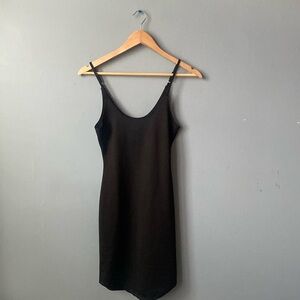 Spaghetti Straps Black Dress